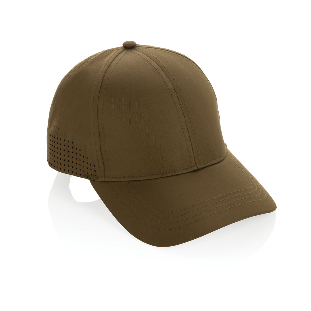 6-panel sportcap van gerecycled PET met ventilatiegaten, groen