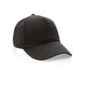 5-panel cap van gerecycled katoen, 280 gram, zwart