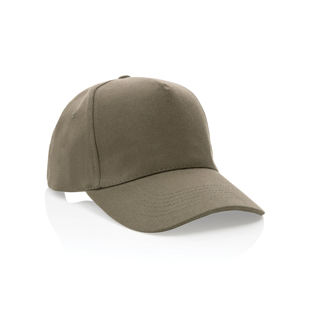 5-panel cap van gerecycled katoen, 280 gram, groen