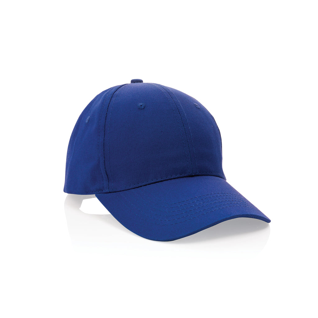 6-panel cap van gerecycled katoen, 190 gram, blauw