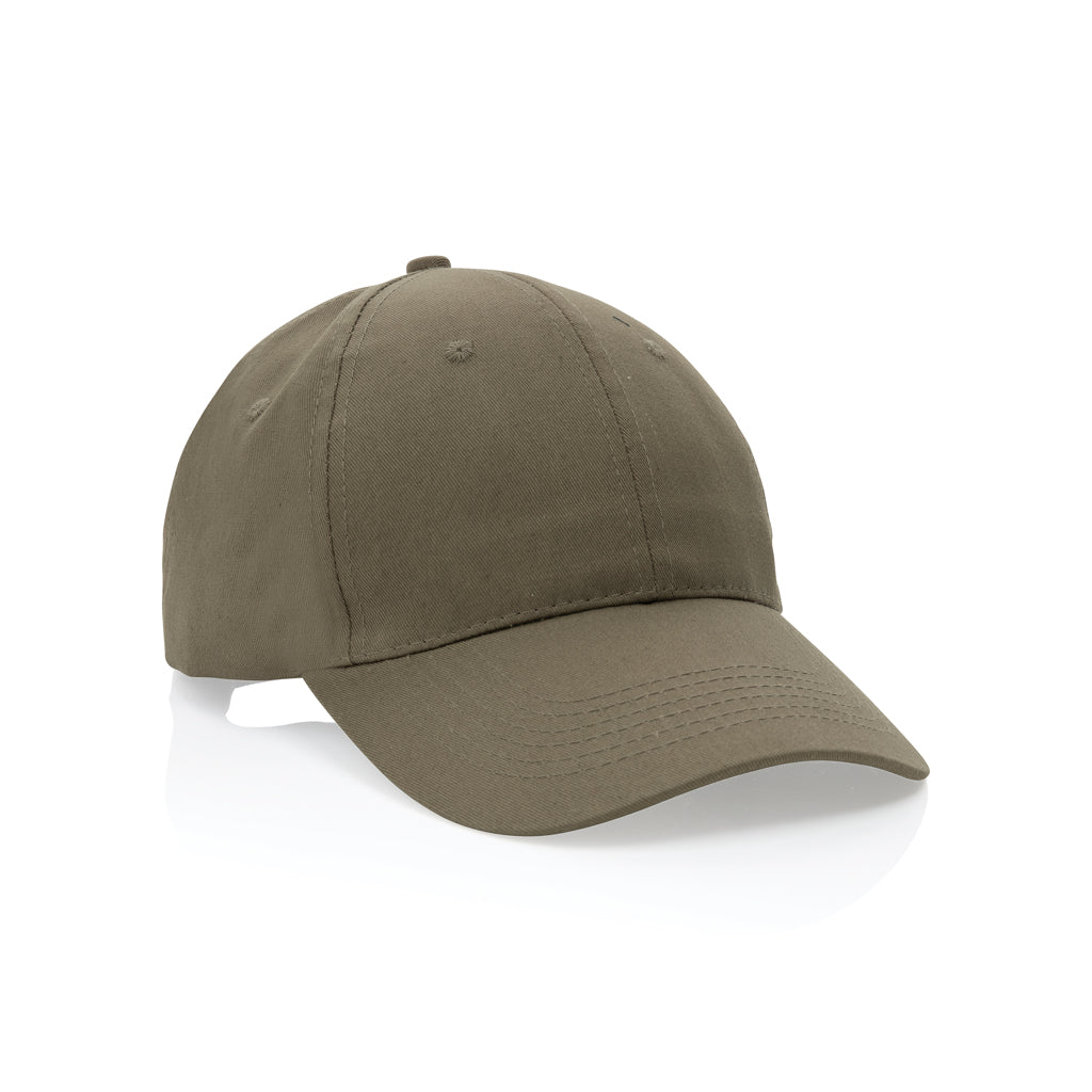 6-panel cap van gerecycled katoen, 190 gram, groen