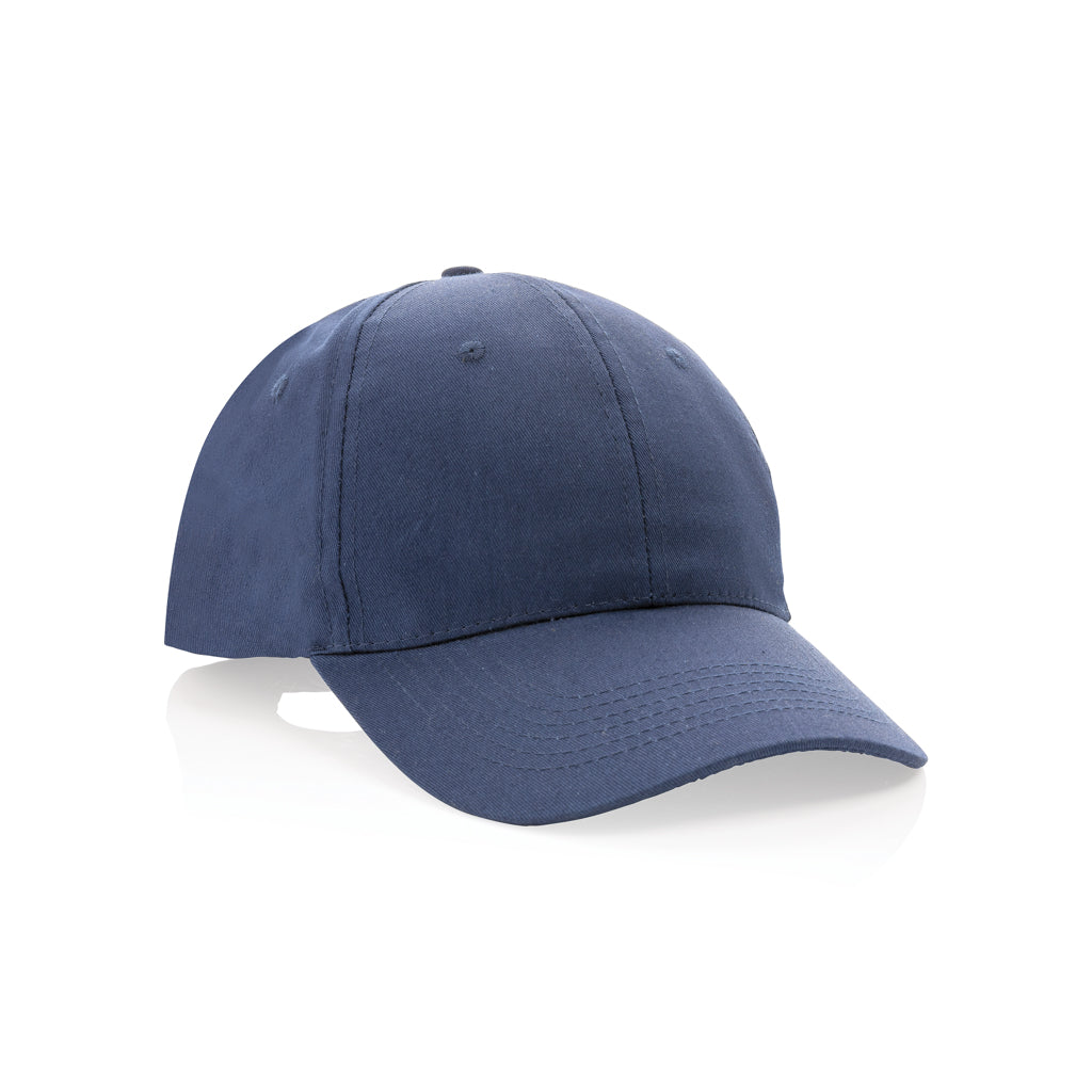 6-panel cap van gerecycled katoen, 190 gram, donkerblauw