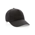 5-panel cap van gerecycled katoen, 190 gram, zwart