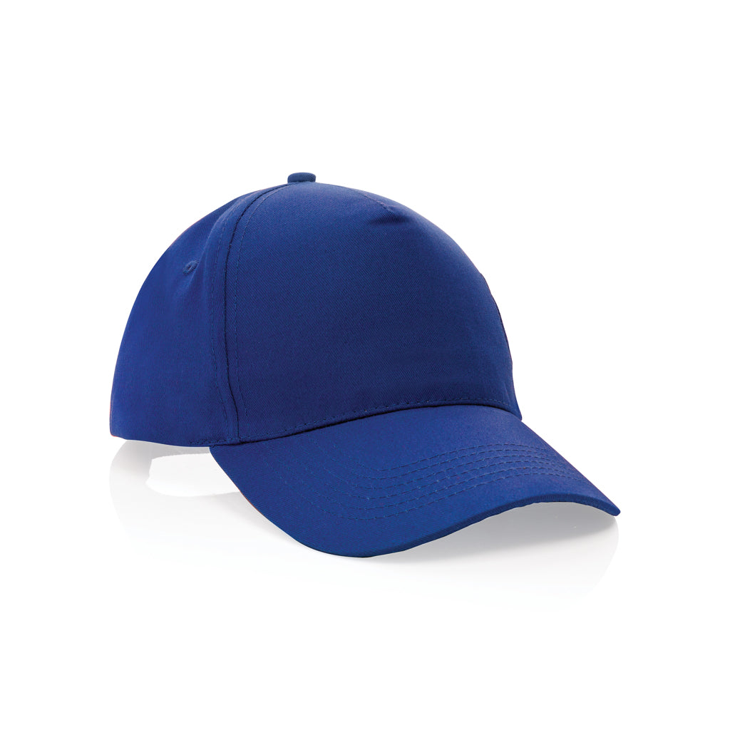 5-panel cap van gerecycled katoen, 190 gram, blauw