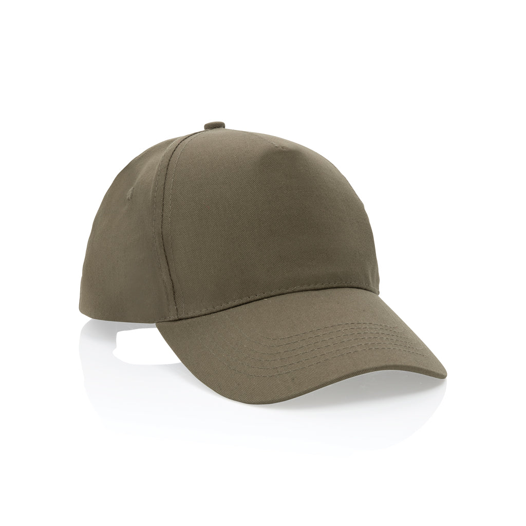 5-panel cap van gerecycled katoen, 190 gram, groen