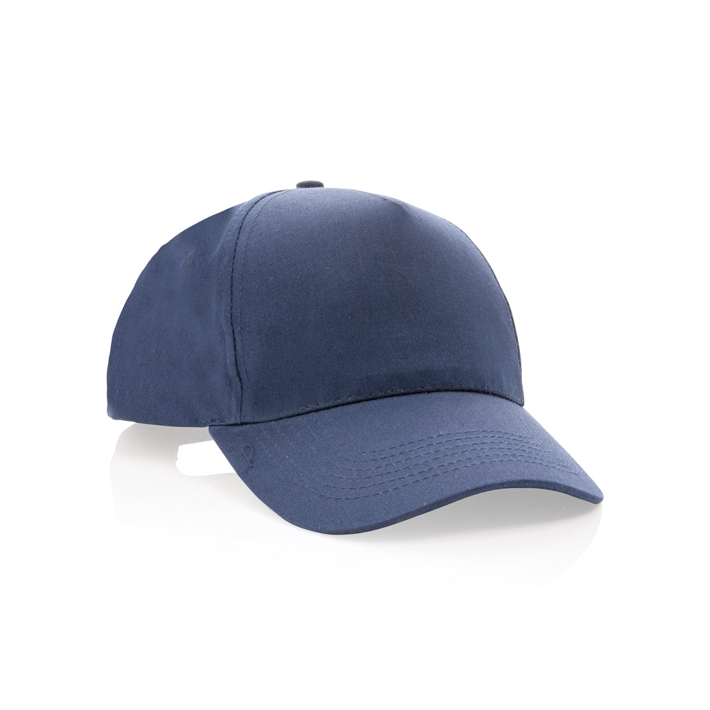 5-panel cap van gerecycled katoen, 190 gram, donkerblauw
