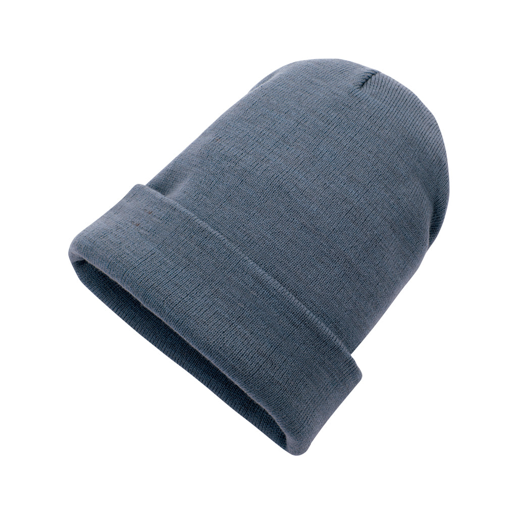 Muts met omslag, sage blue