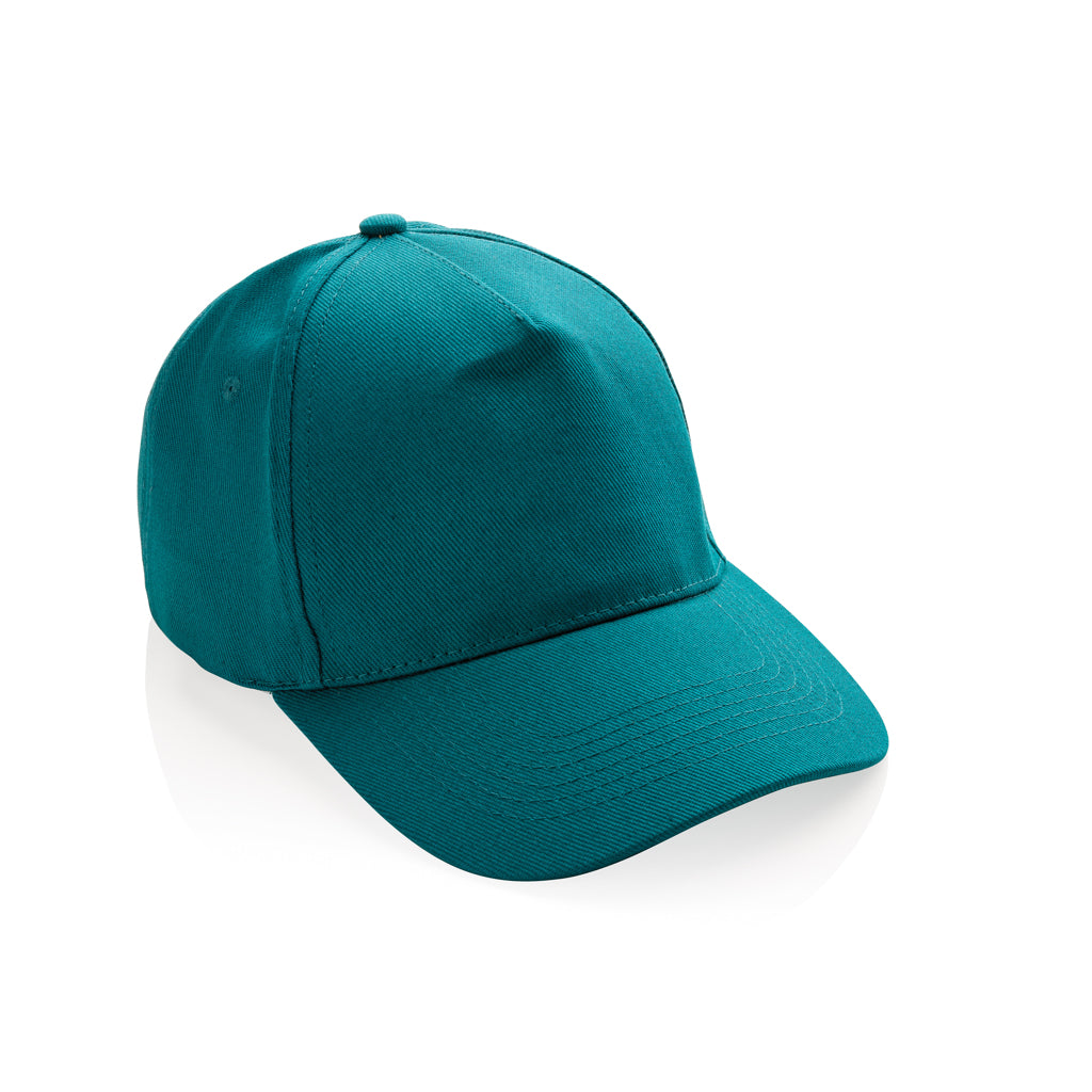 5-panel cap van gerecycled katoen, 280 gram, verdigris