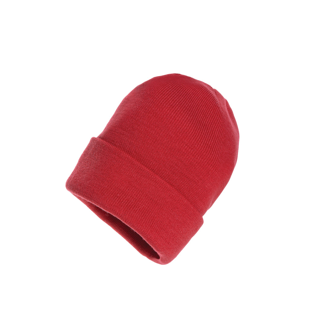 Muts met omslag, luscious red
