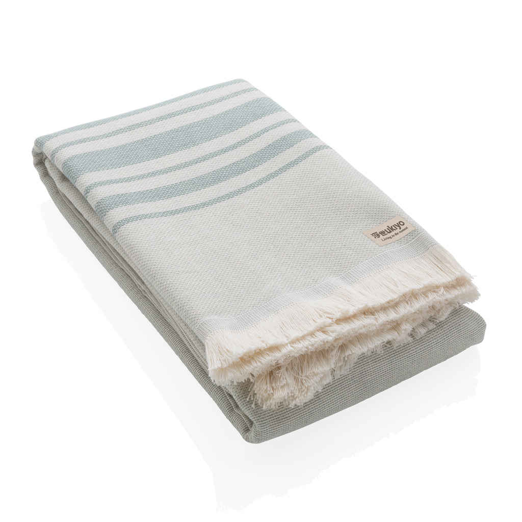 Hamamdoek van gerecycled katoen, 100 x 180 cm, groen