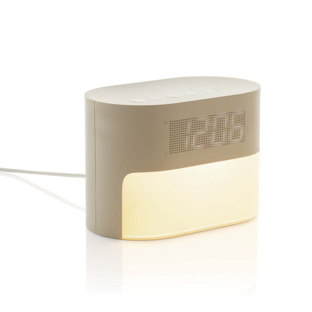 Wekker met zonsopgangsimulatie en witte ruis, beige