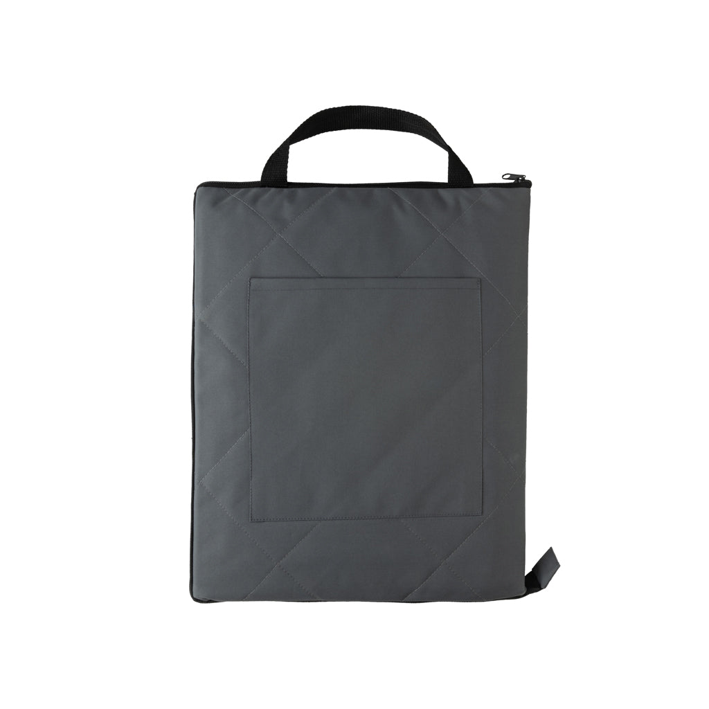 Gewatteerd picknickkleed met opbergvak, 145 x 130 cm, antraciet