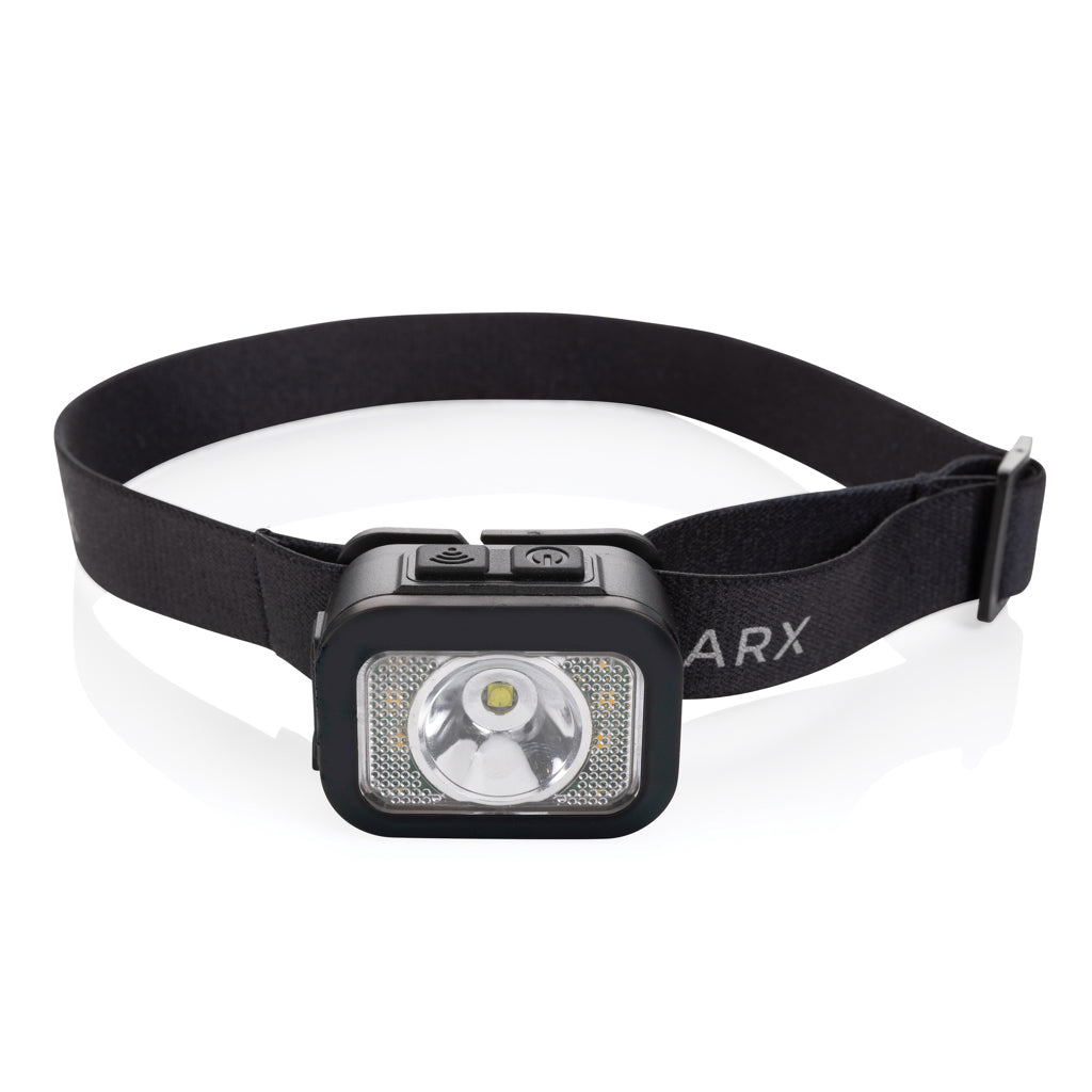 Oplaadbare hoofdlamp, 250 lumen, IPX4, zwart