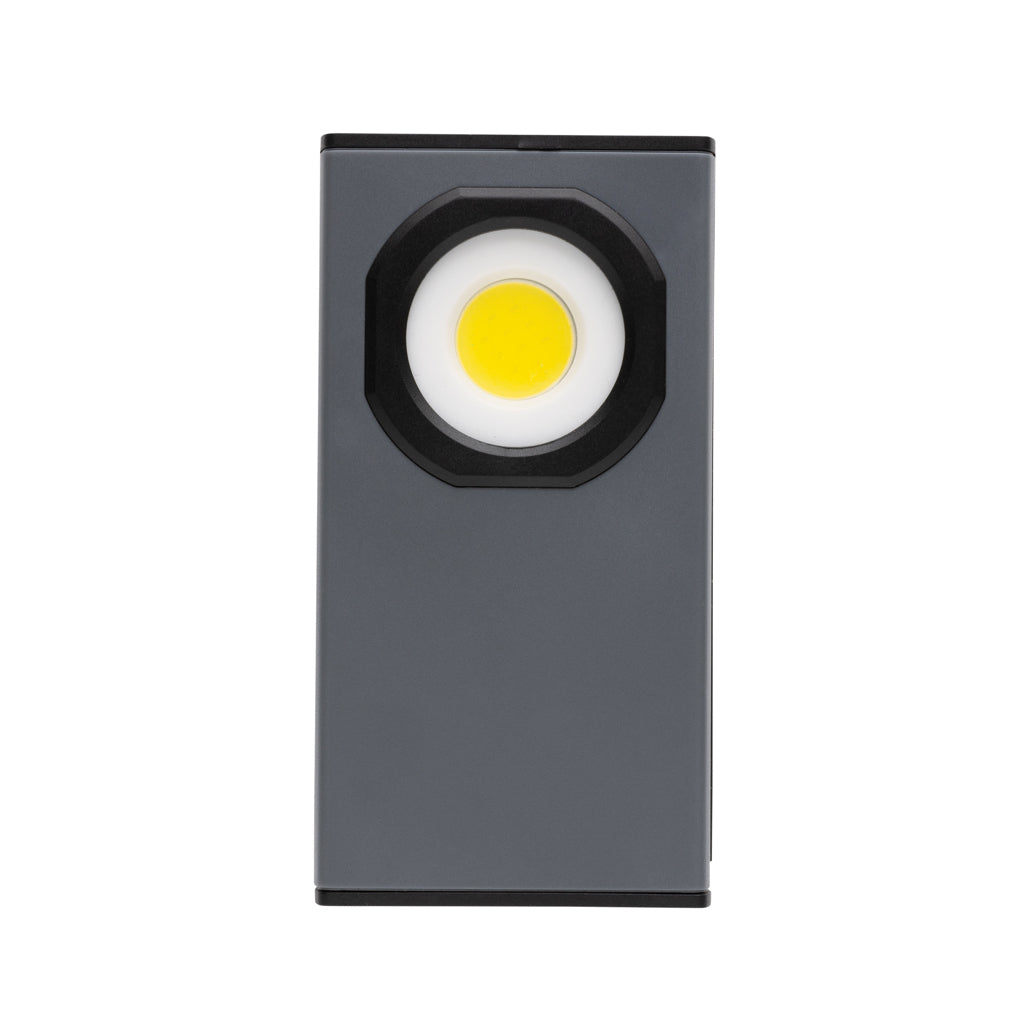 USB-oplaadbare COB-werklamp op zakformaat, grijs