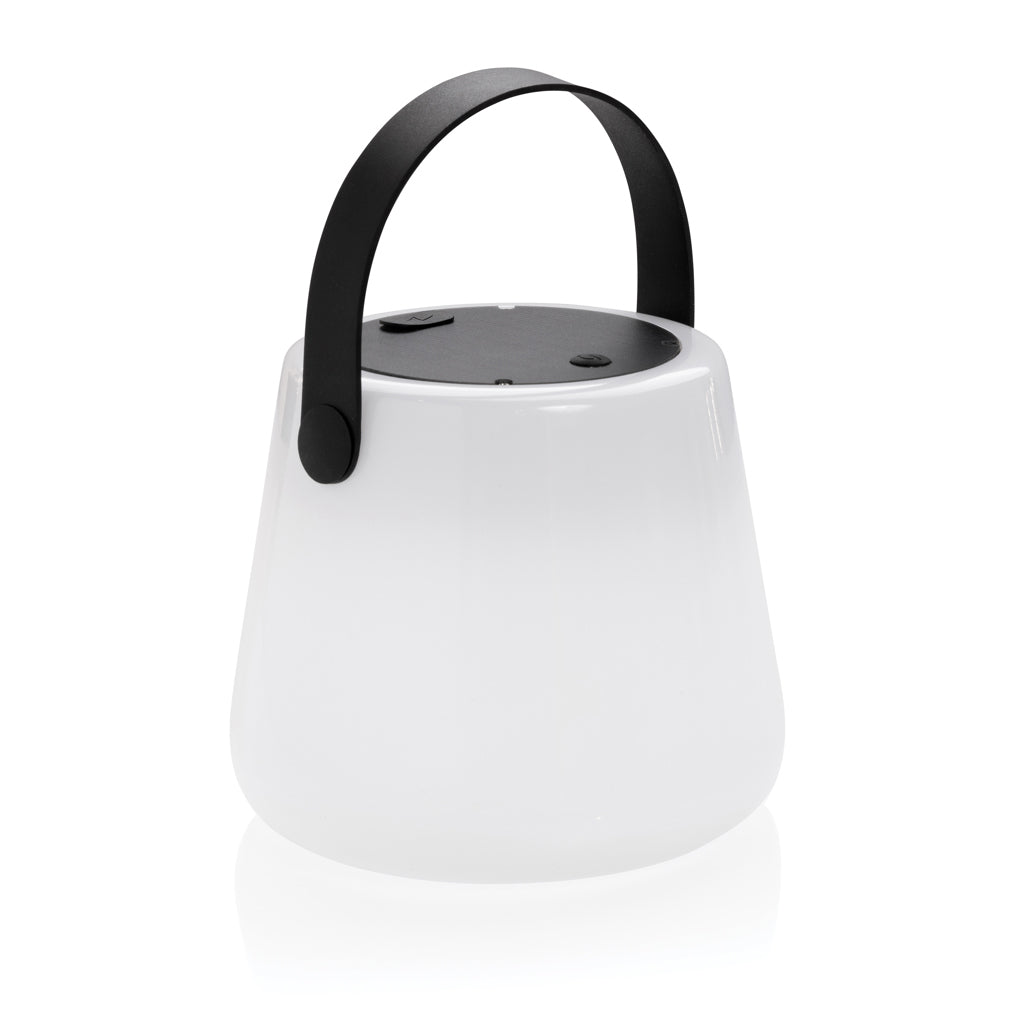 Zonne-energie tuinlamp, ook oplaadbaar via USB-C, wit