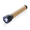 Zaklamp van bamboe, 5W, 300 lumen, zwart