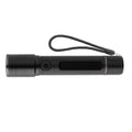 Oplaadbare zaklamp van gerecycled aluminium, 100 lumen, zwart