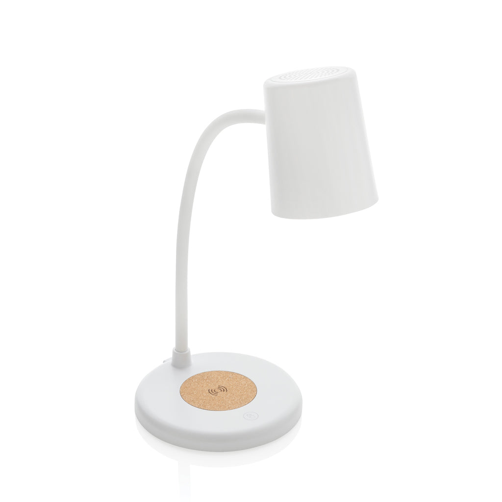 Bureaulamp met geïntegreerde draadloze oplader, 15W, wit