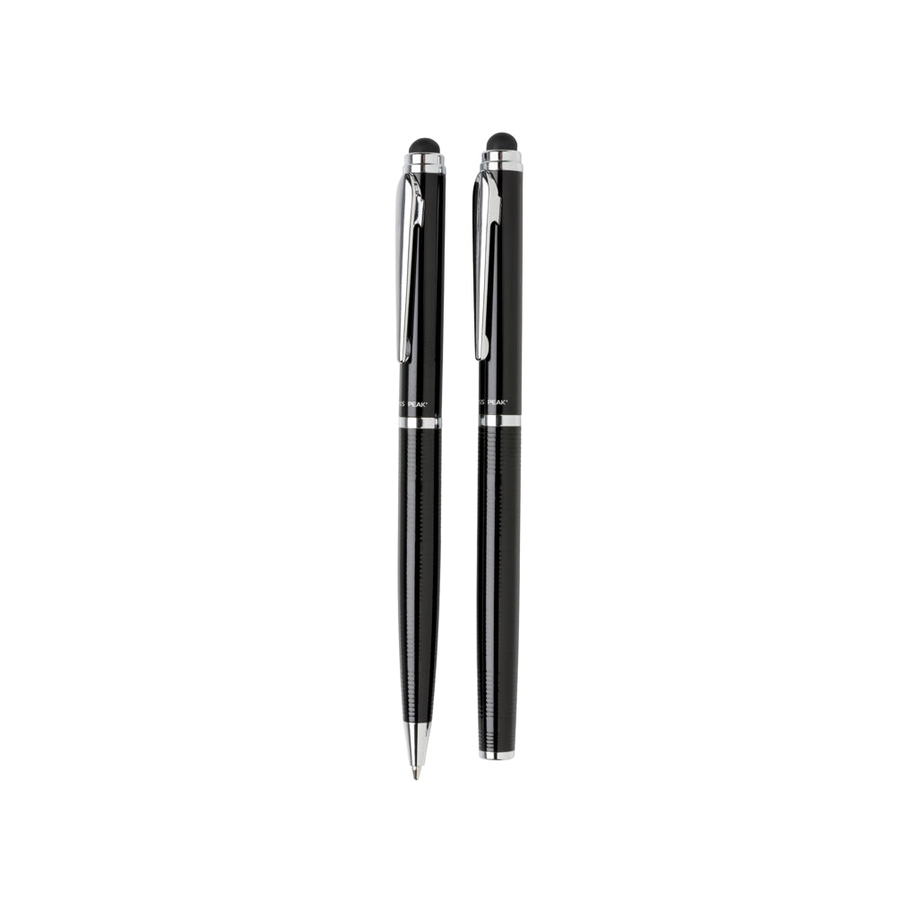 Pennenset met touchscreen balpen en rollerball, zwart