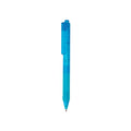Balpen met frosted afwerking en siliconen grip, lichtblauw