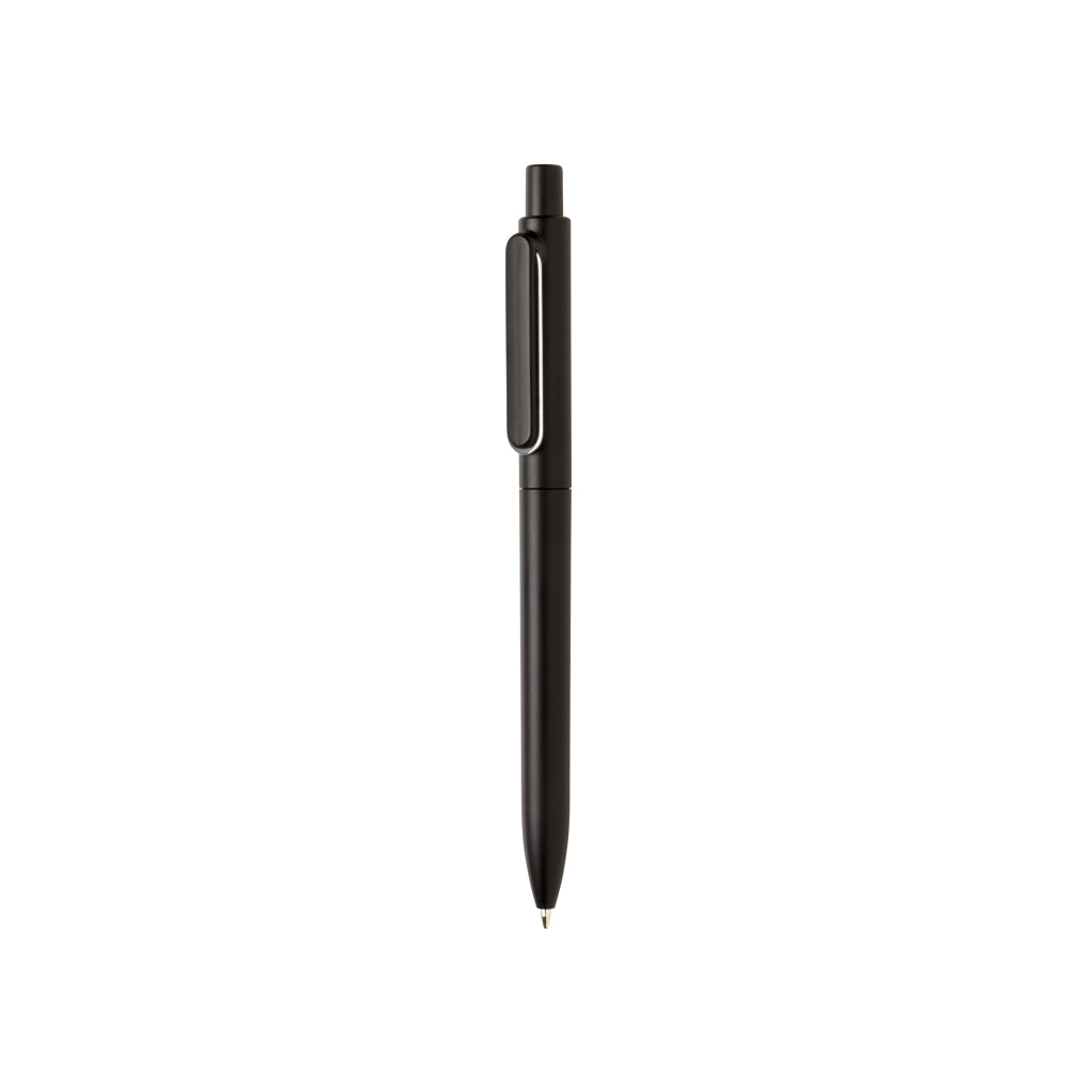 Metallic balpen met metalen clip, zwart