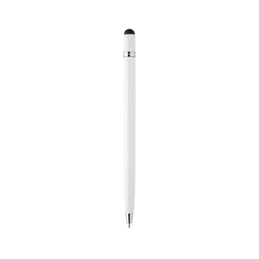 Metalen touchscreen pen met tijdloos design, wit