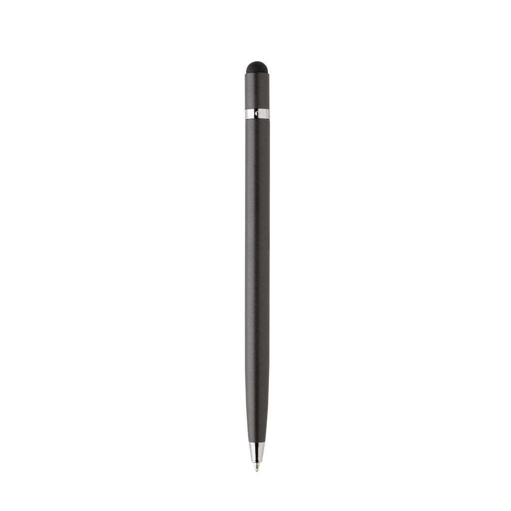 Metalen touchscreen pen met tijdloos design, grijs