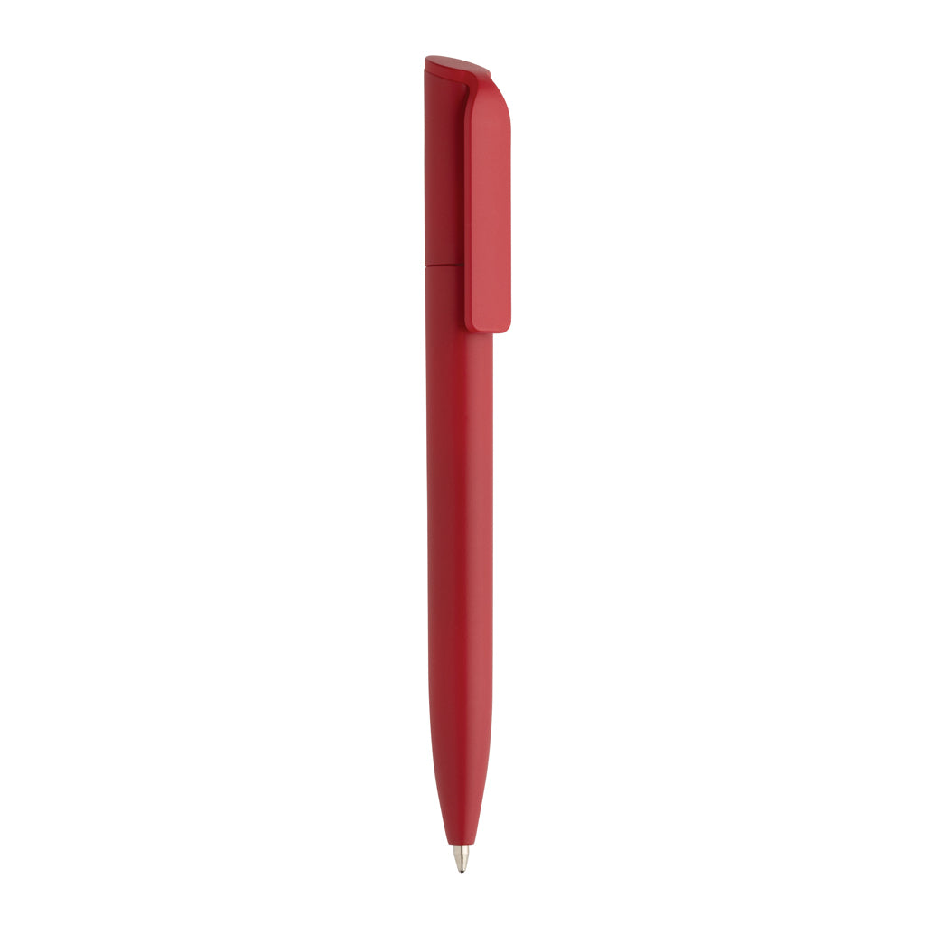 Compacte minipen van gerecycled ABS, rood