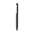 Balpen met stylus van gerecycled aluminium, zwart