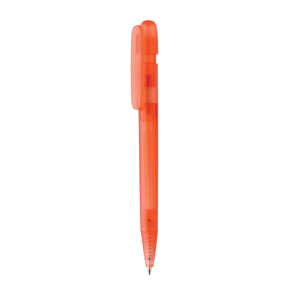 Transparante balpen van gerecycled ABS, rood