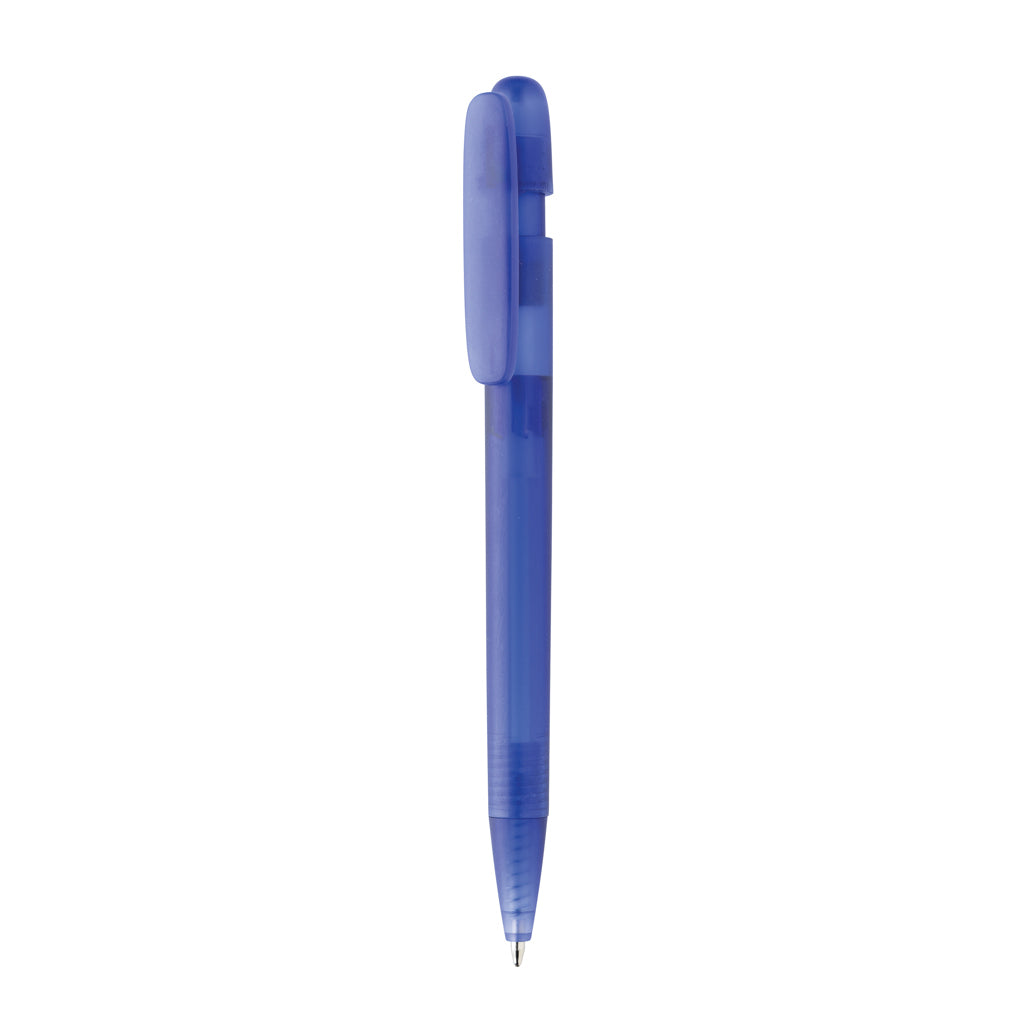 Transparante balpen van gerecycled ABS, blauw