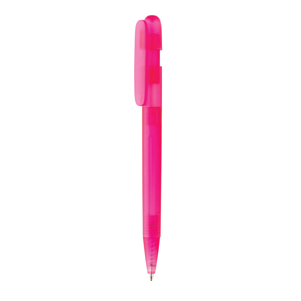 Transparante balpen van gerecycled ABS, roze