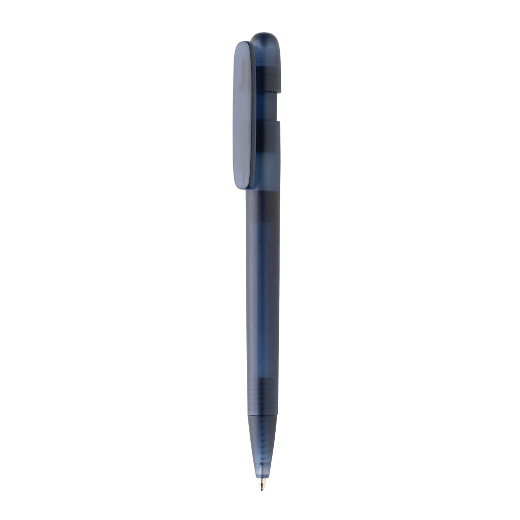 Transparante balpen van gerecycled ABS, donkerblauw