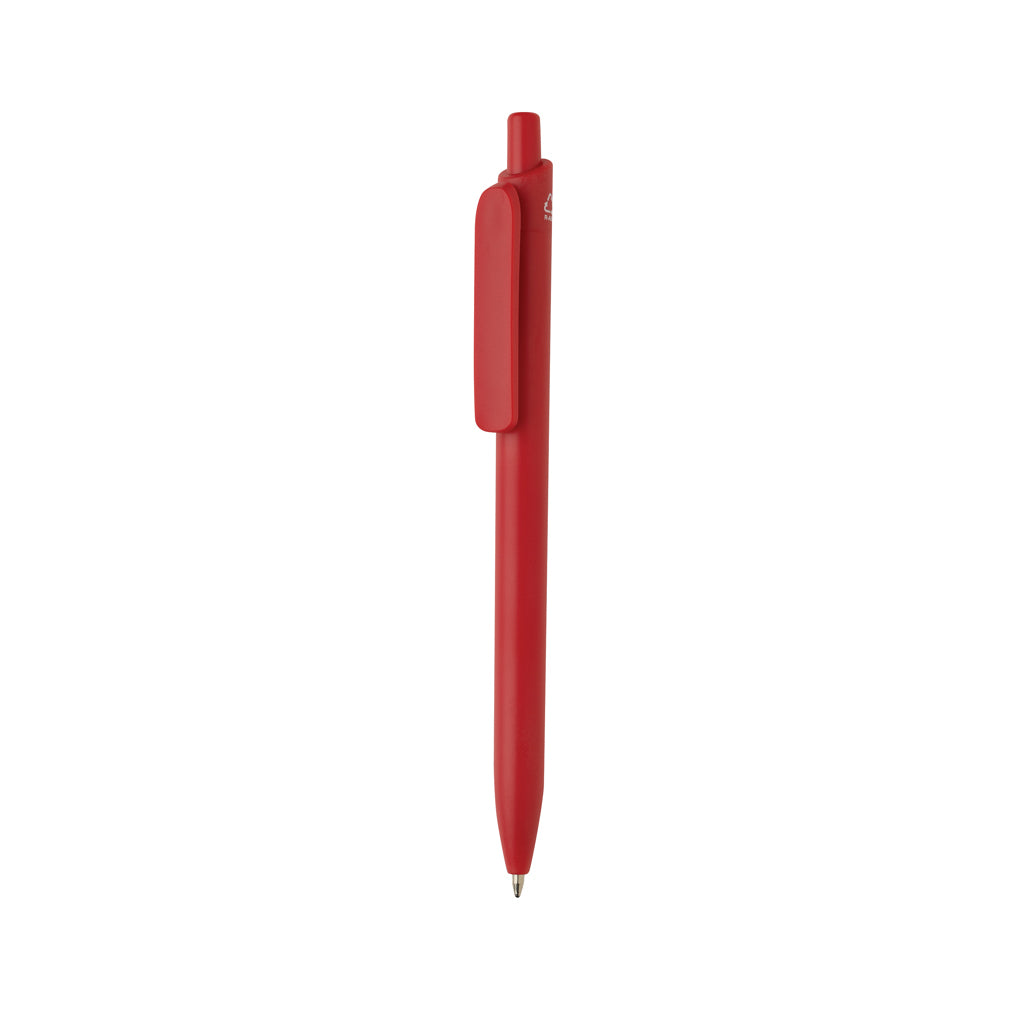 Balpen met grote clip, 100% gerecycled ABS, rood