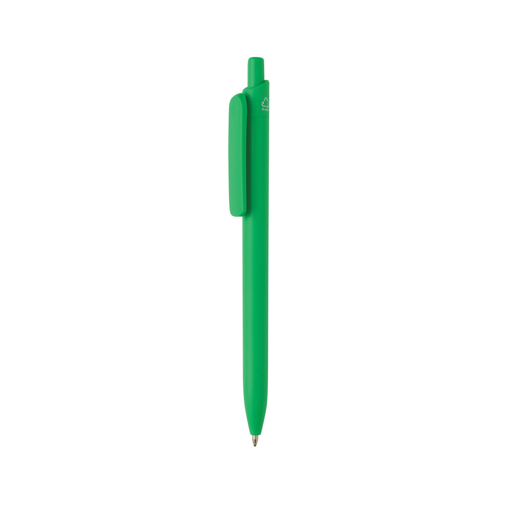 Balpen met grote clip, 100% gerecycled ABS, groen