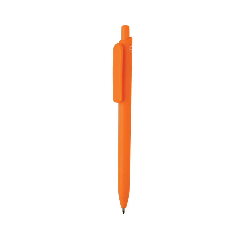 Balpen met grote clip, 100% gerecycled ABS, oranje