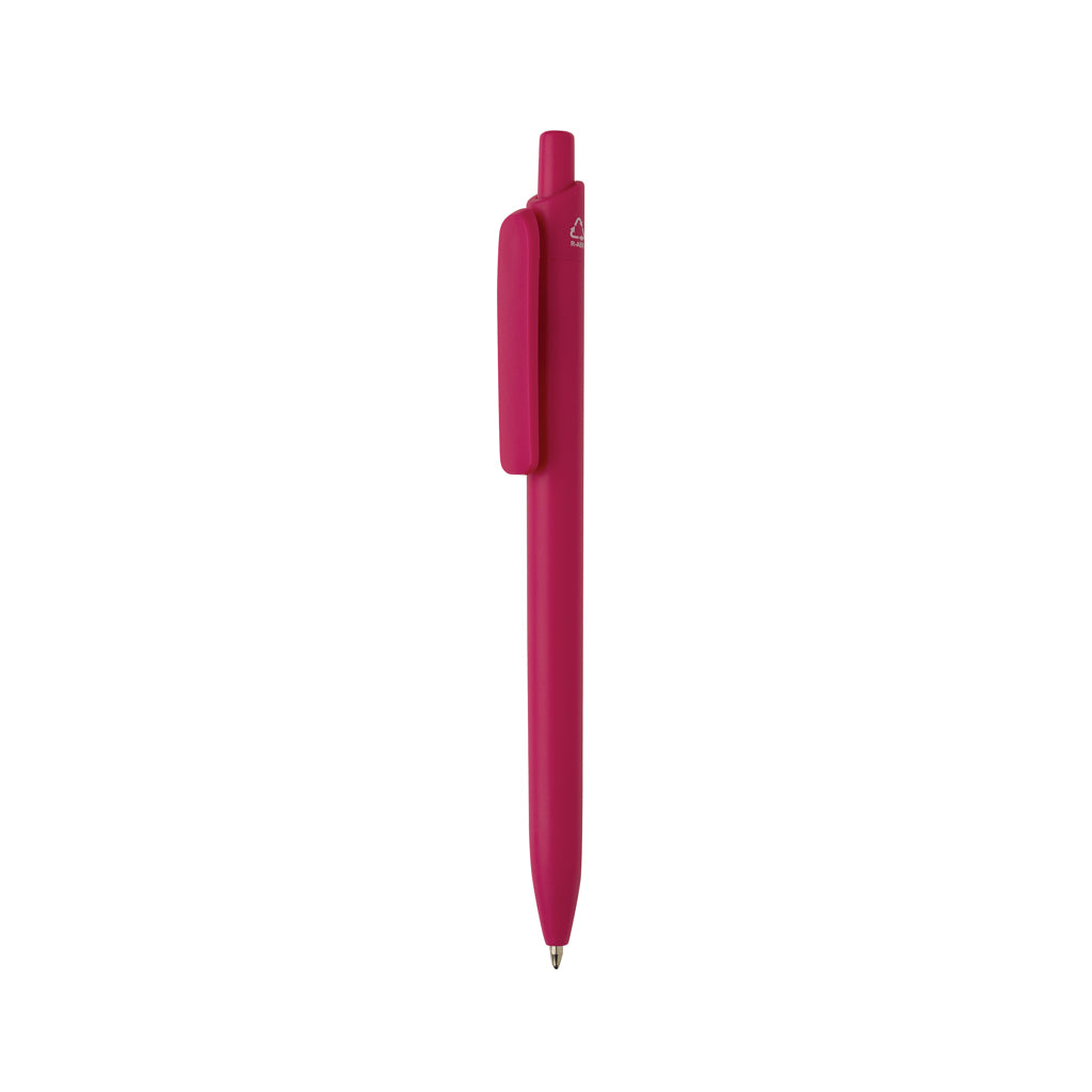 Balpen met grote clip, 100% gerecycled ABS, roze