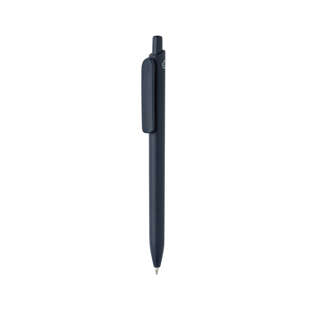 Balpen met grote clip, 100% gerecycled ABS, donkerblauw