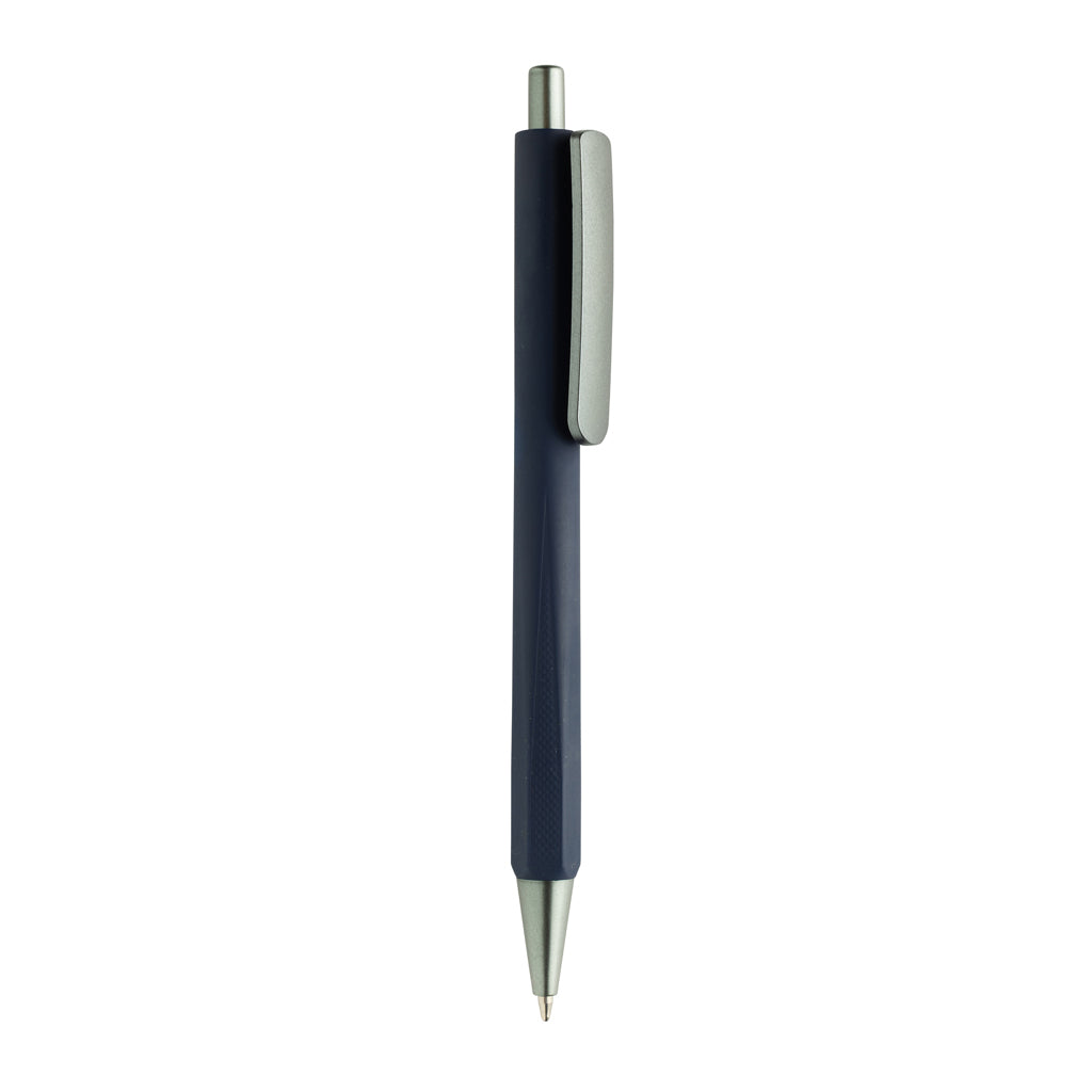 Driezijdige balpen van gerecycled ABS en kunststof, donkerblauw