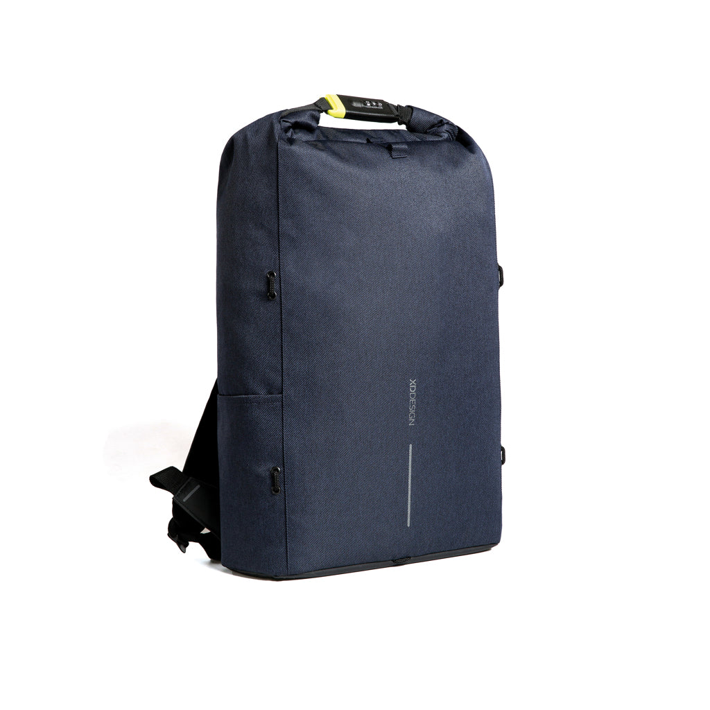 Anti-diefstal rugzak met verborgen vakken, polyester, donkerblauw