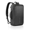 RFID-laptoprugzak laptop, gerecycled PET en kunstleer, zwart
