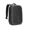 Rugzak met laptop laptopvak, gerecycled PET en kunstleer, zwart