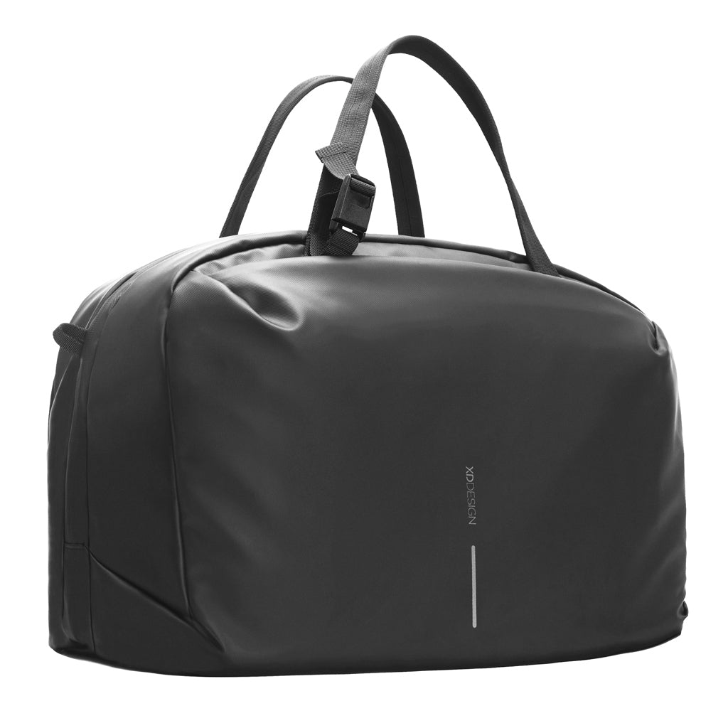 Weekendtas van kunstleer en gerecycled PET, zwart