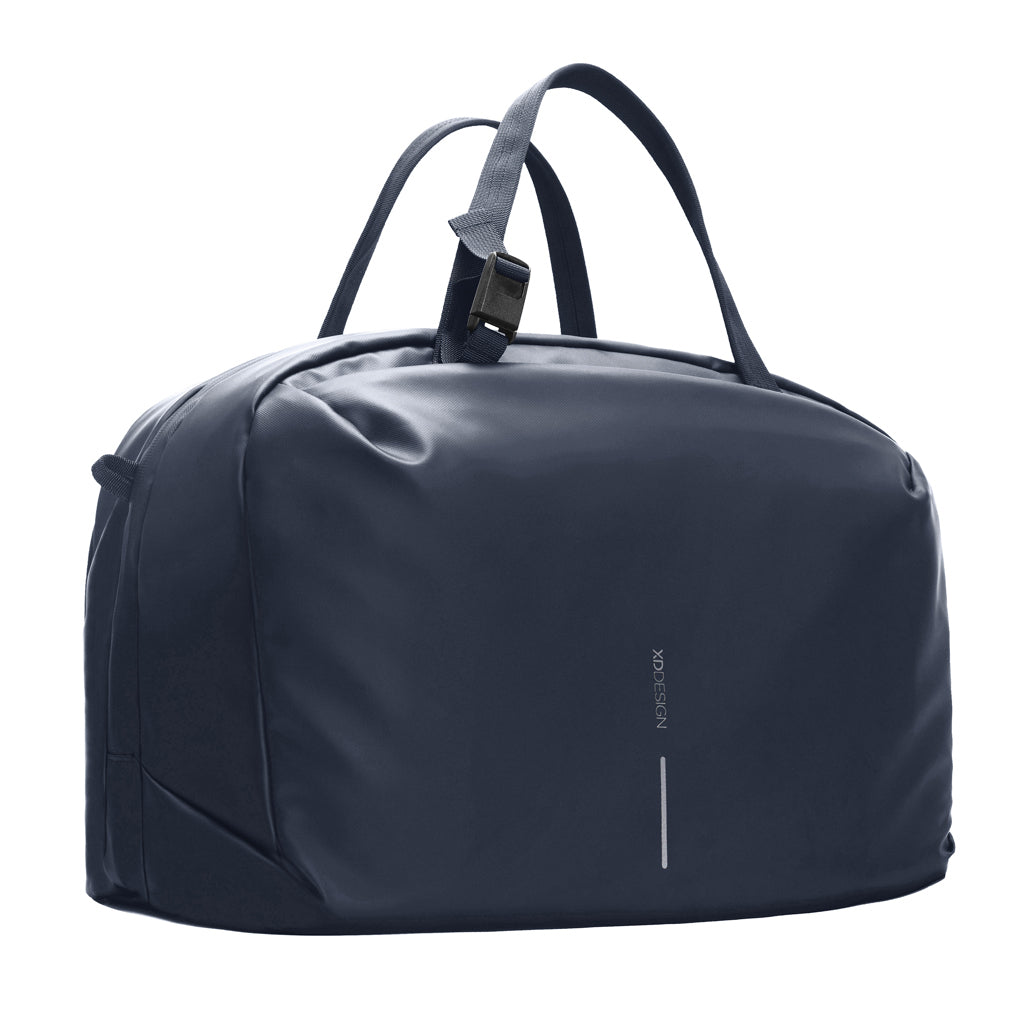 Weekendtas van kunstleer en gerecycled PET, donkerblauw