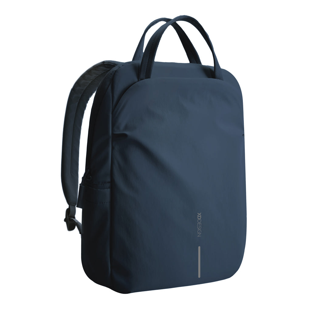 Anti-diefstal rugzak met verborgen vakken, nylon, donkerblauw