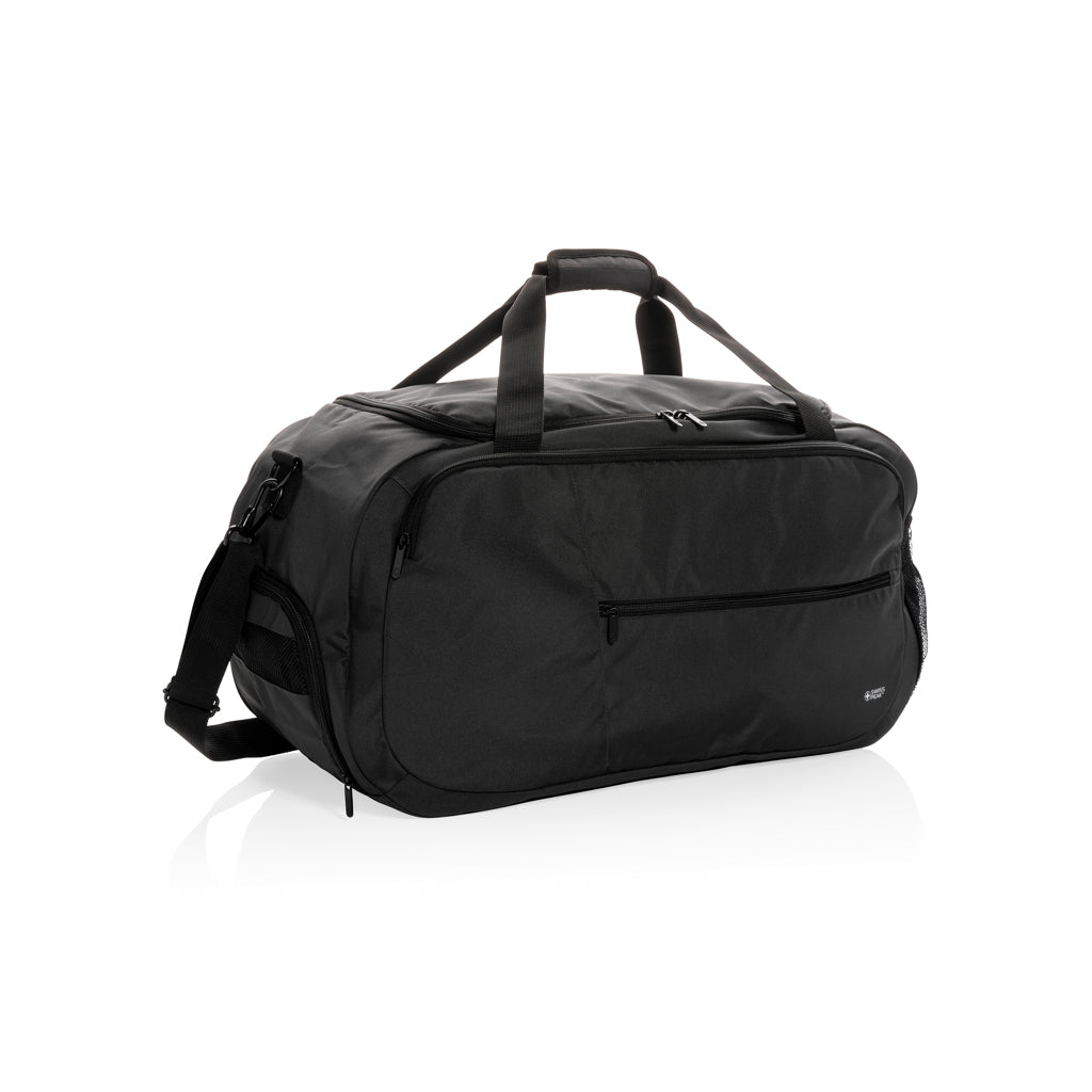 Weekendtas 5 liter van gerecycled PET (modern model), zwart