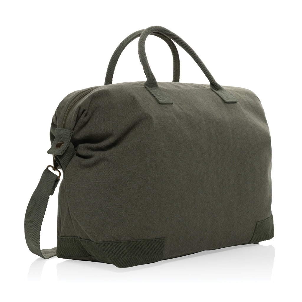 Weekendtas van gerecycled canvas, groen