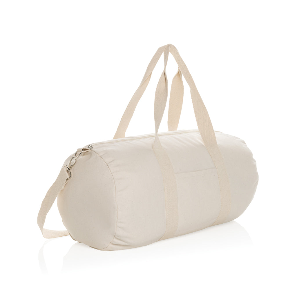 Weekendtas van gerecycled canvas, gebroken wit