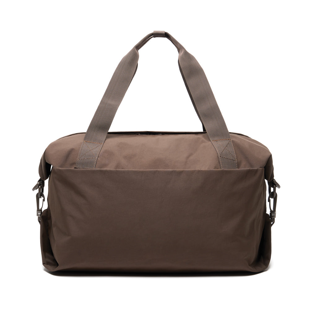 Weekendtas van gerecycled nylon en gerecycled PET, bruin