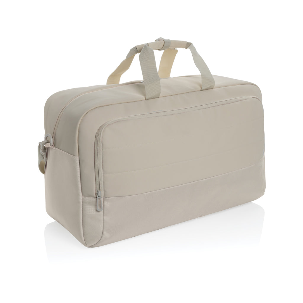 Weekendtas van gerecycled PET (modern model), beige